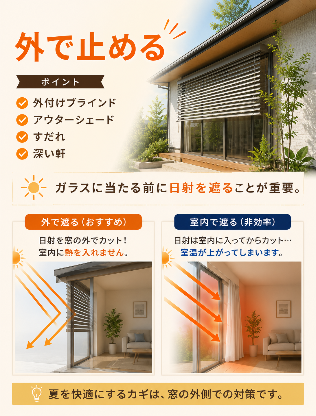 熱を建物の外部で止める