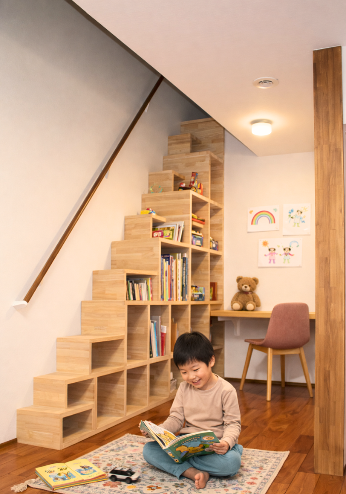 階段本棚