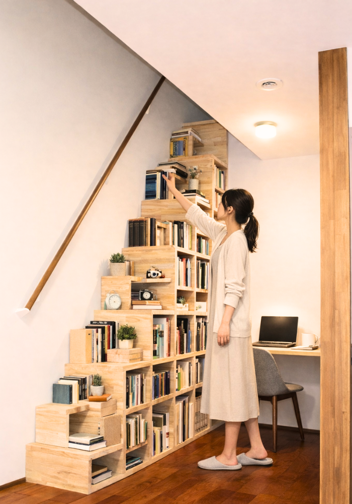 階段本棚
