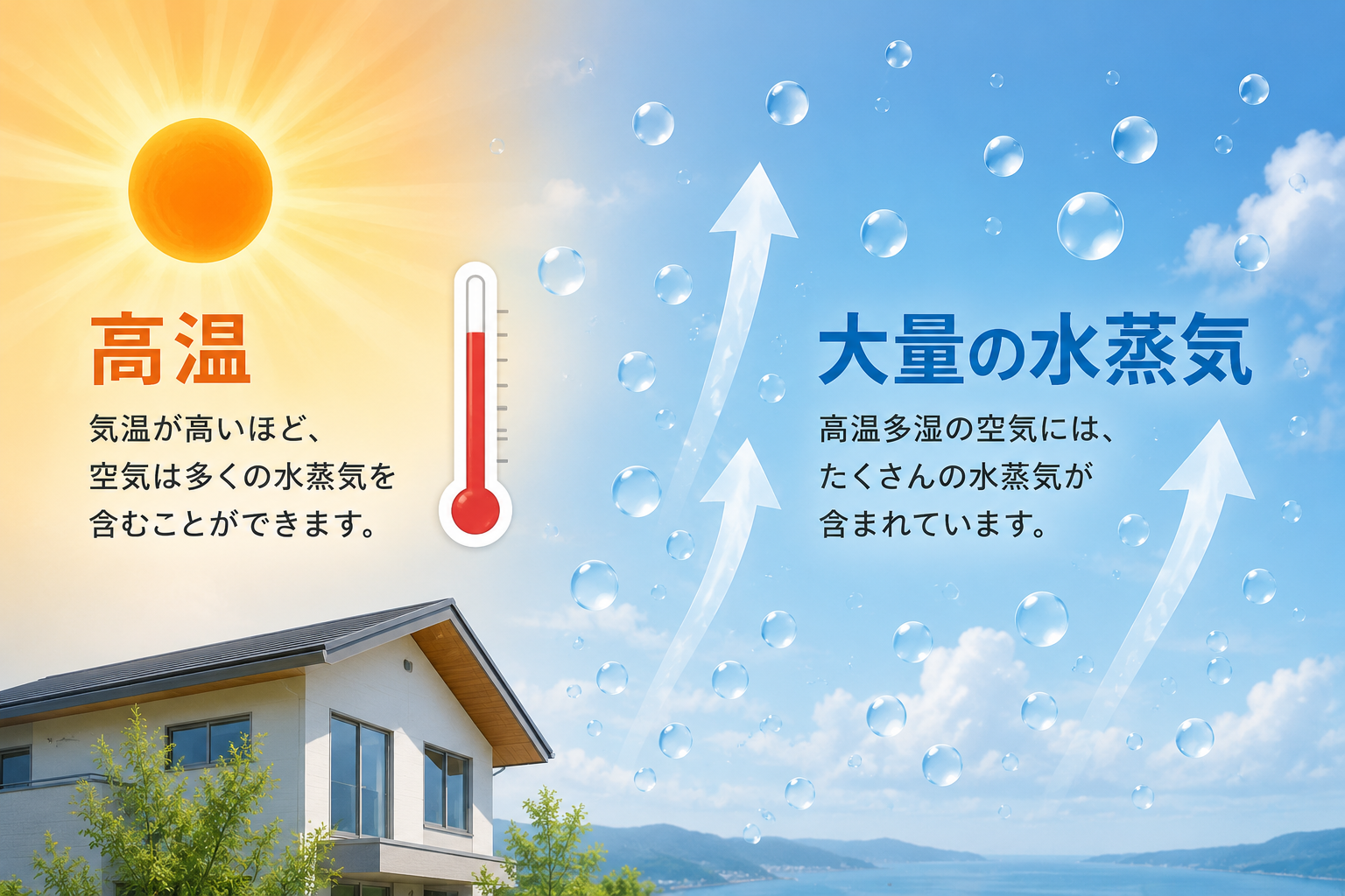 高温と大量の水蒸気